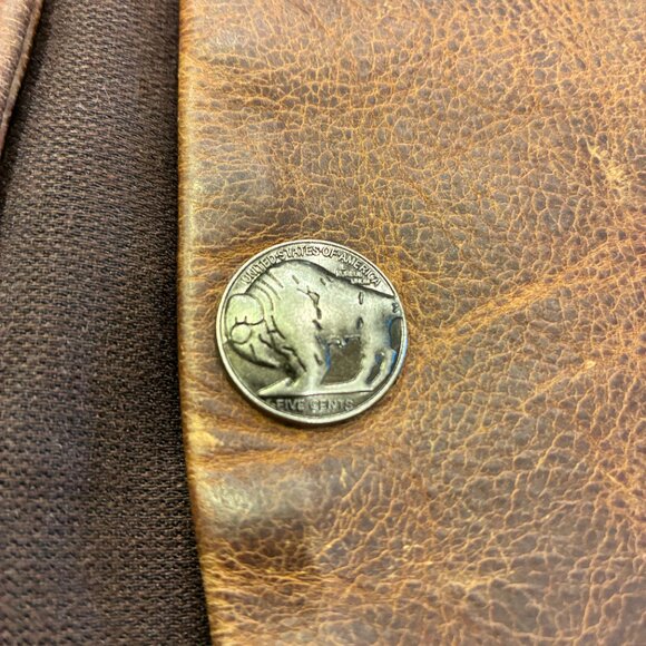 Vintage Coronado Leather Holster Vest 2XL, Buffalo Nickel Snaps, Brown - Picture 9 of 11